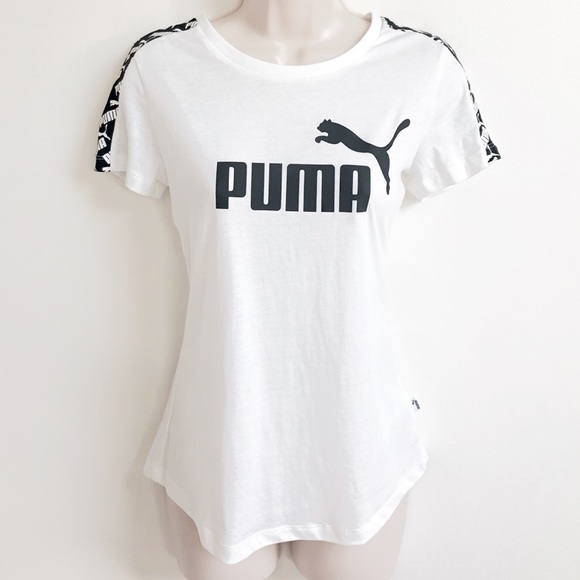 🆕 Puma women’s short sleeve white t shirt top - Picture 1 of 8
